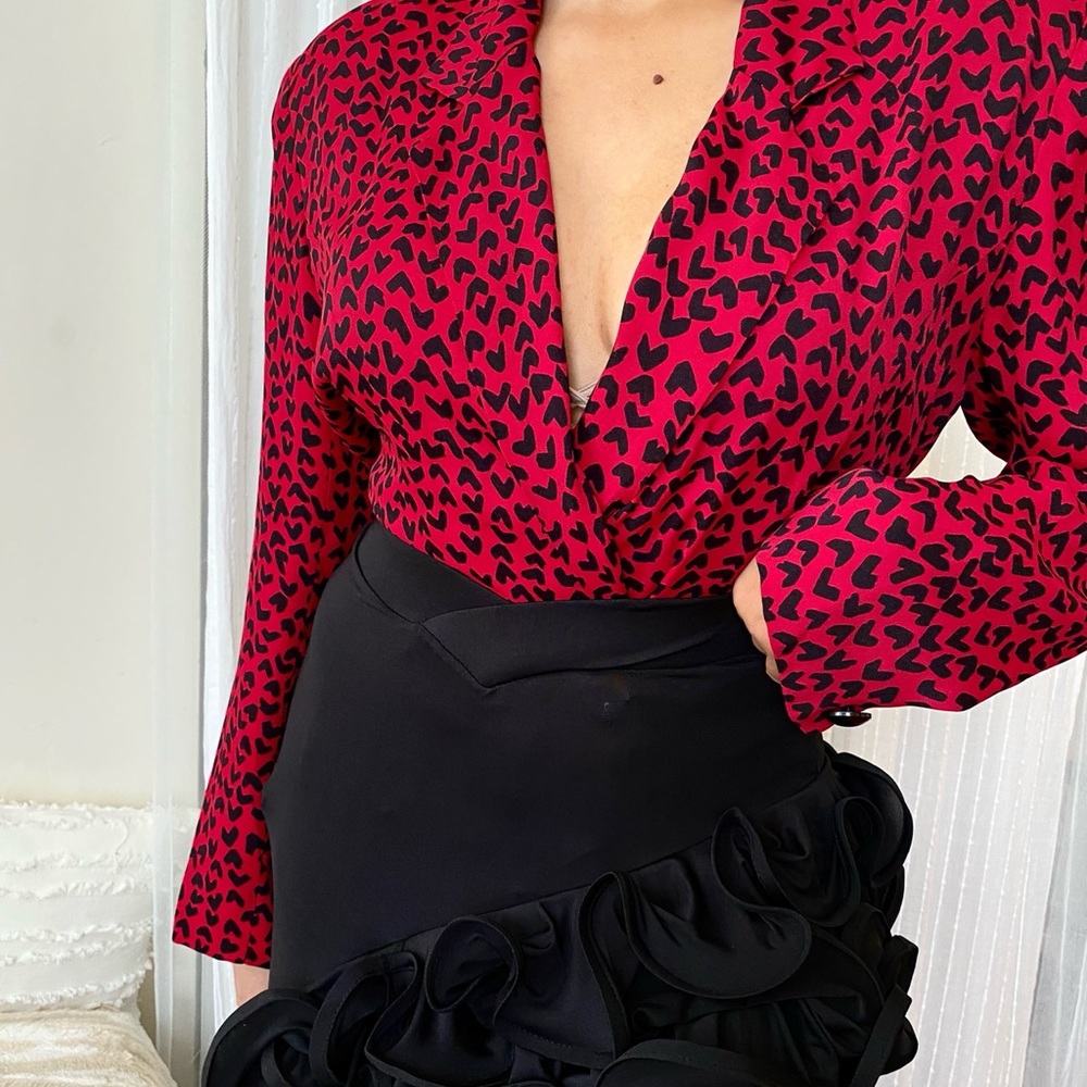 Vintage Albert Nipon heart patterned jacket